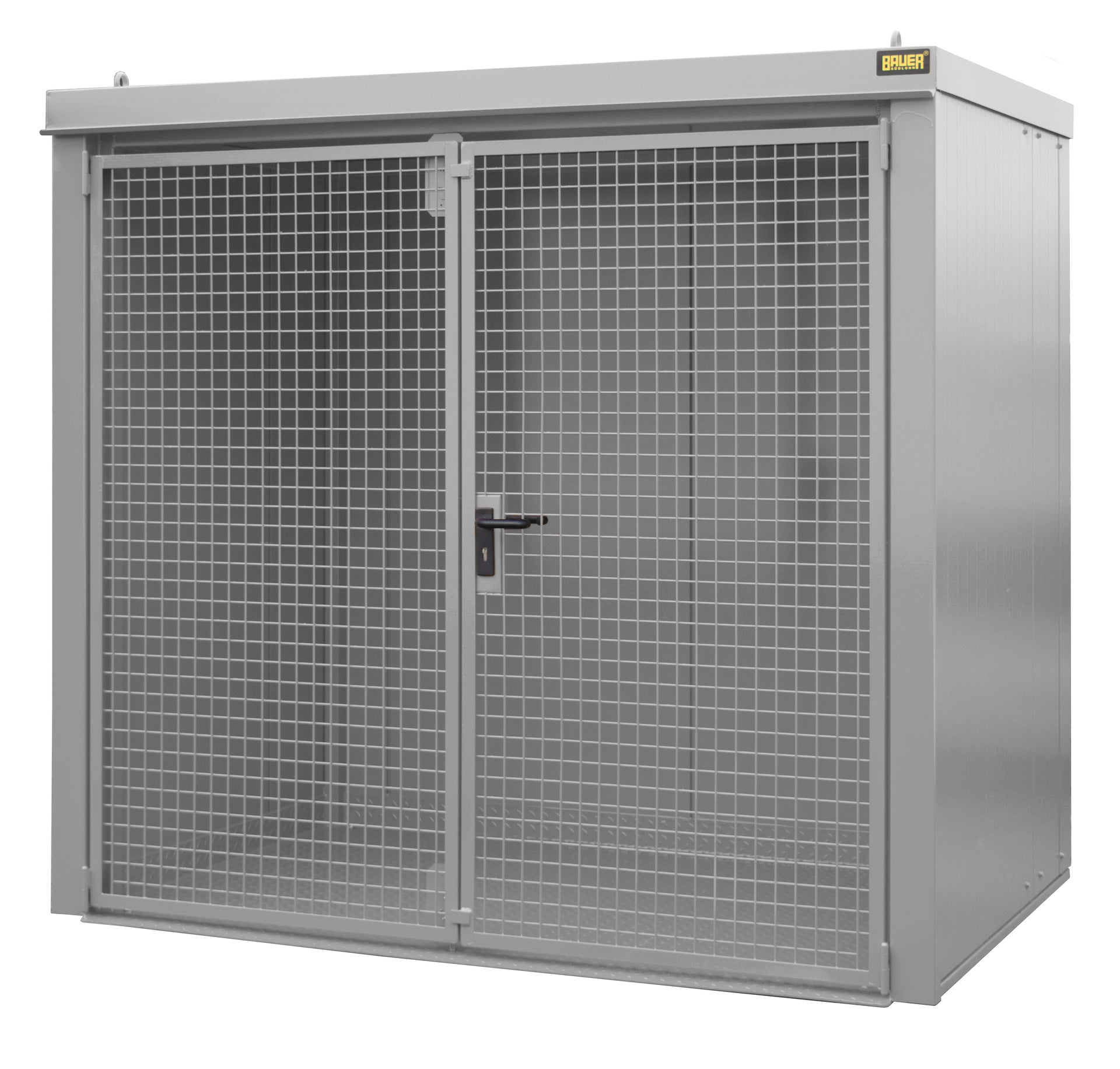 Gasflaschen - Container GFC - B M3, lackiert, Mausgrau - Staplertechnik24 - 4477 - 33 - 0000 - 5