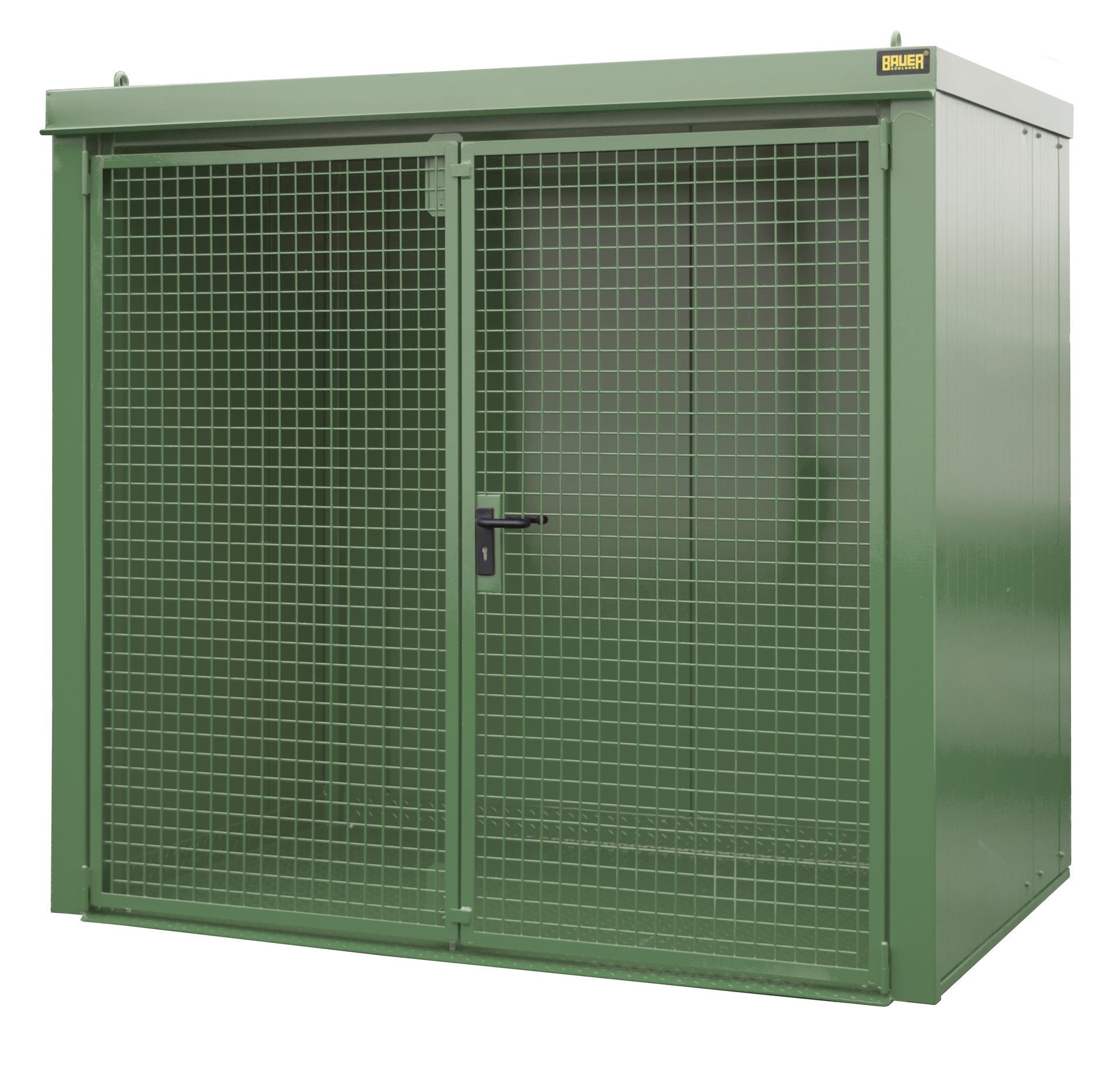 Gasflaschen - Container GFC - B M3, lackiert, Resedagrün - Staplertechnik24 - 4477 - 33 - 0000 - 4