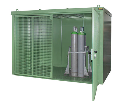 Gasflaschen - Container GFC - B M5, lackiert, Resedagrün - Staplertechnik24 - 4477 - 35 - 0000 - 4