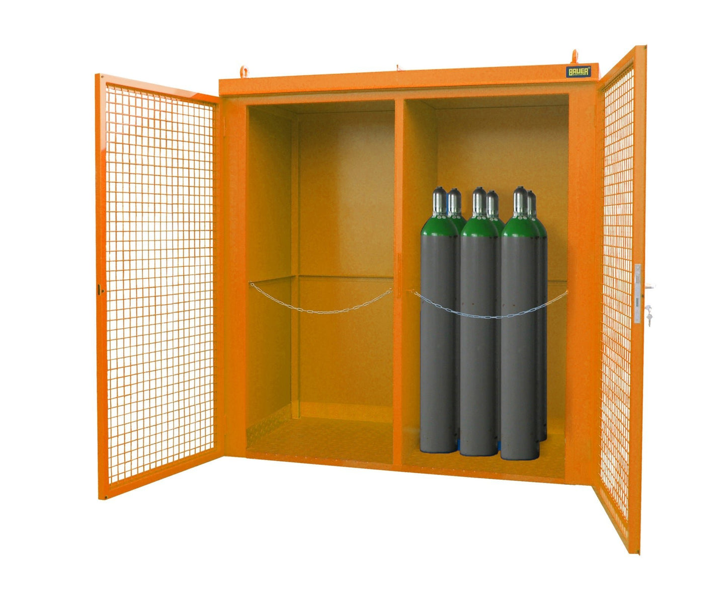 Gasflaschen - Container GFC - B/W M3, lackiert, Gelborange - Staplertechnik24 - 4477 - 33 - 1000 - 1