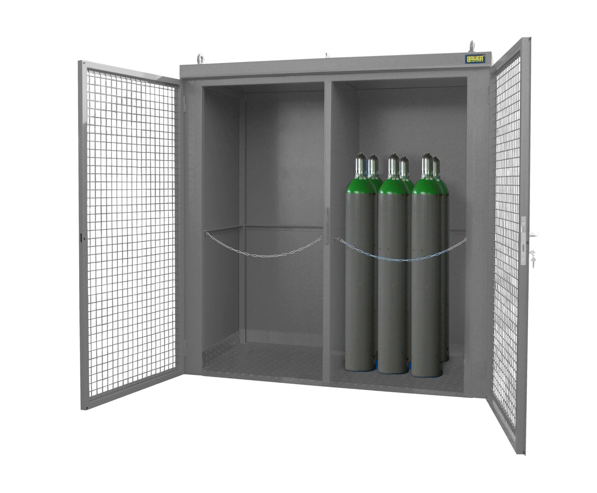 Gasflaschen - Container GFC - B/W M3, lackiert, Mausgrau - Staplertechnik24 - 4477 - 33 - 1000 - 5