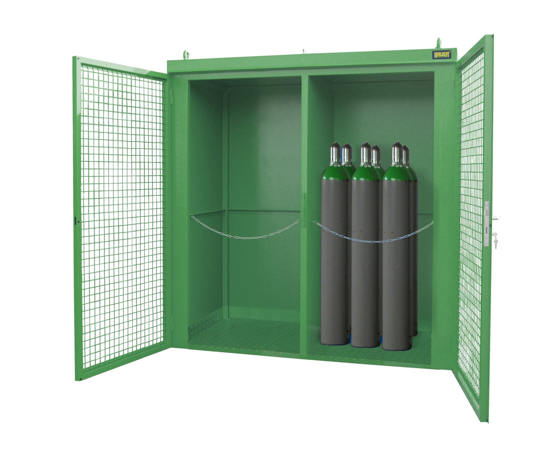 Gasflaschen - Container GFC - B/W M3, lackiert, Resedagrün - Staplertechnik24 - 4477 - 33 - 1000 - 4