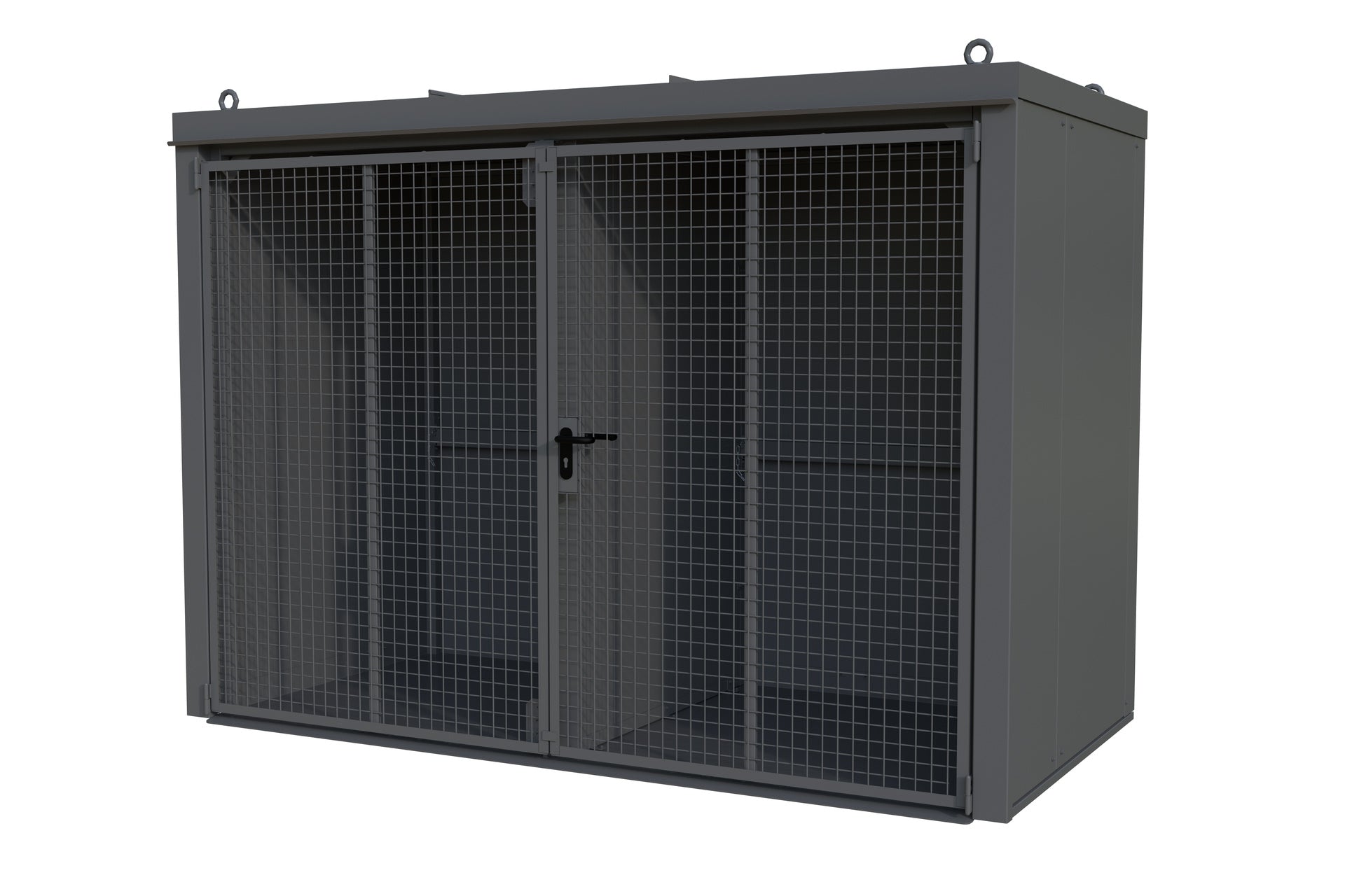 Gasflaschen - Container GFC - B/W M4, lackiert, Mausgrau - Staplertechnik24 - 4477 - 34 - 1000 - 5