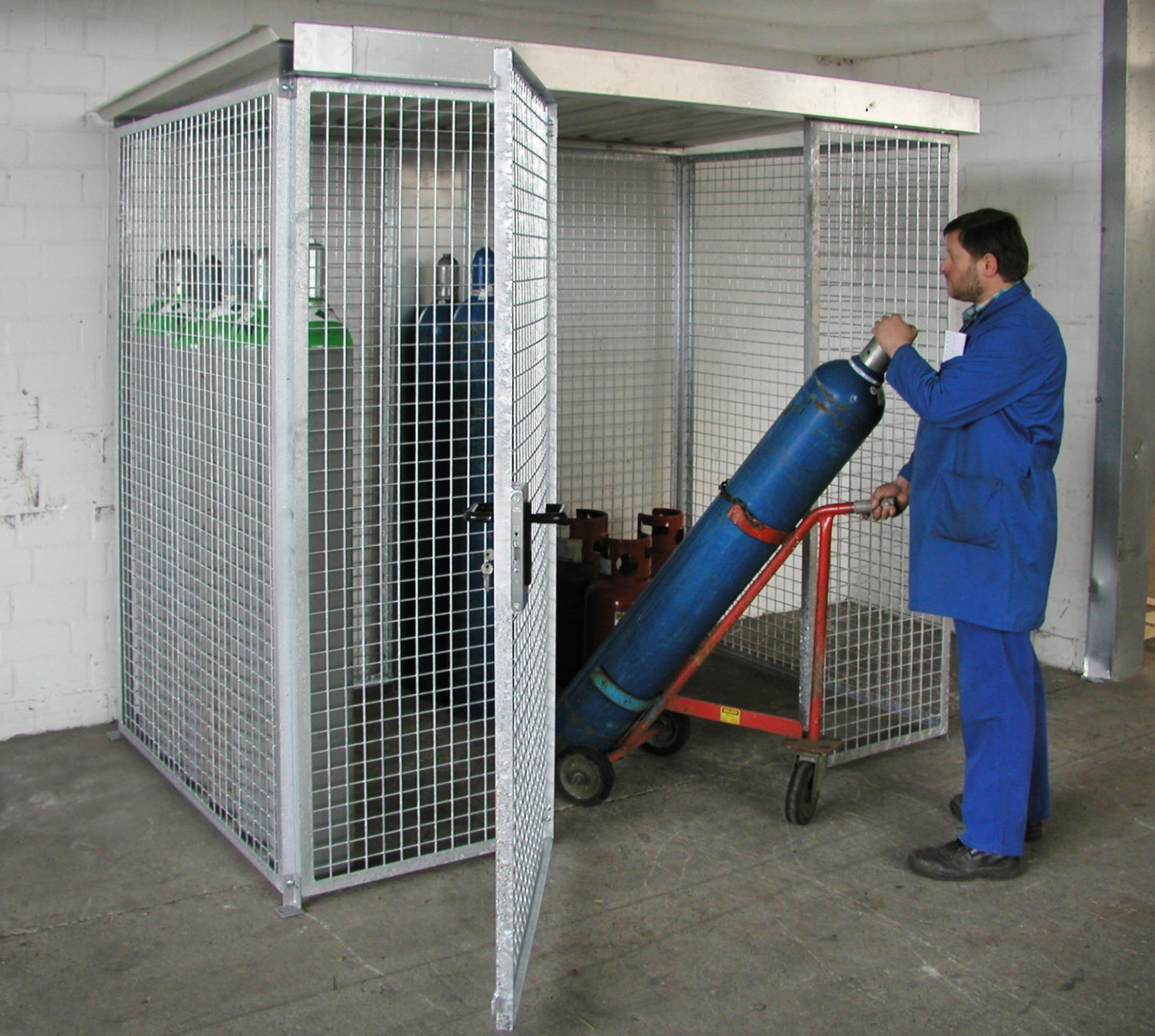 Gasflaschen - Container GFC - M3/D, feuerverzinkt - Staplertechnik24 - 4477 - 10 - 0000 - 7