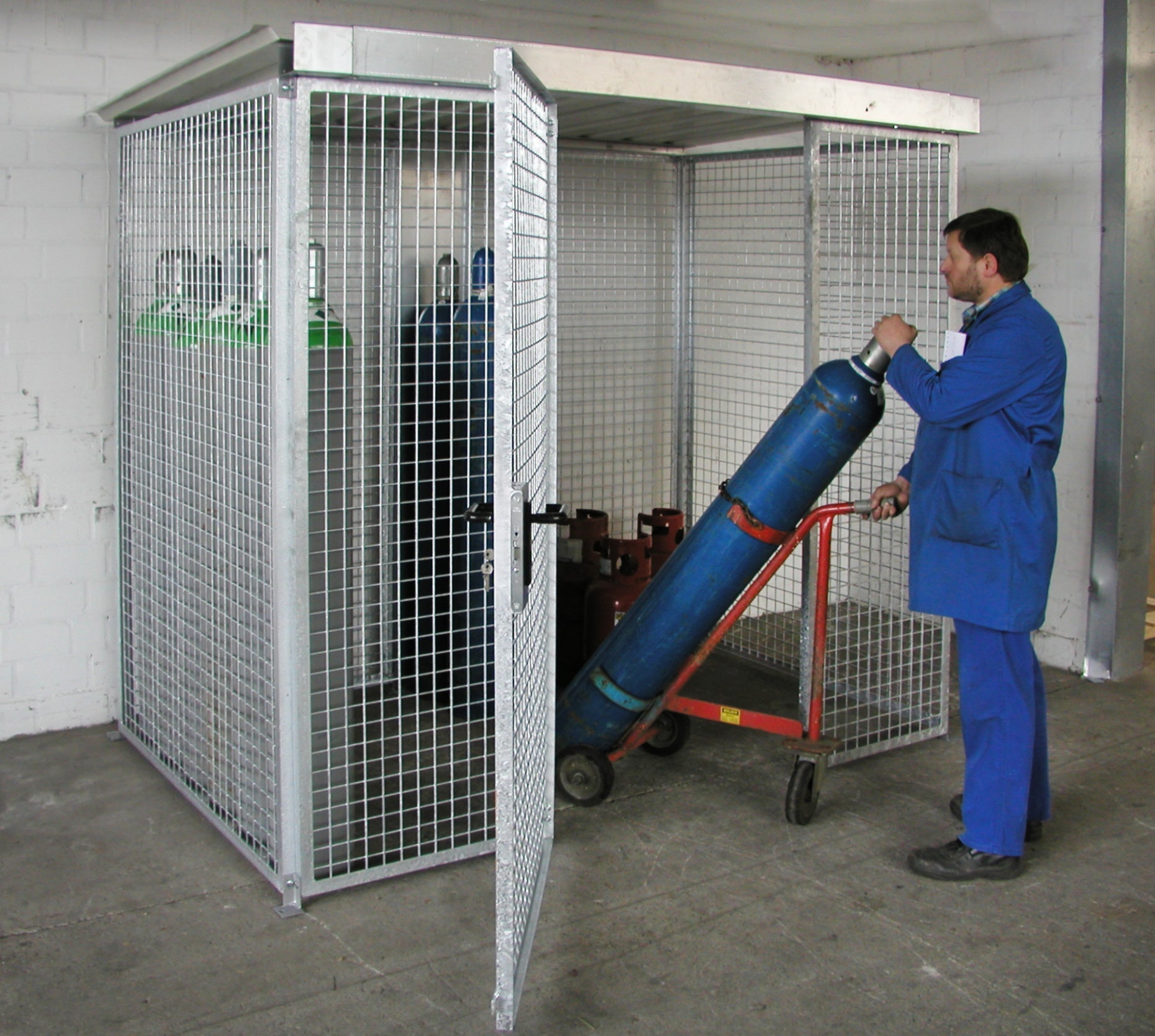 Gasflaschen - Container GFC - M3/D, feuerverzinkt - Staplertechnik24 - 4477 - 10 - 0000 - 7