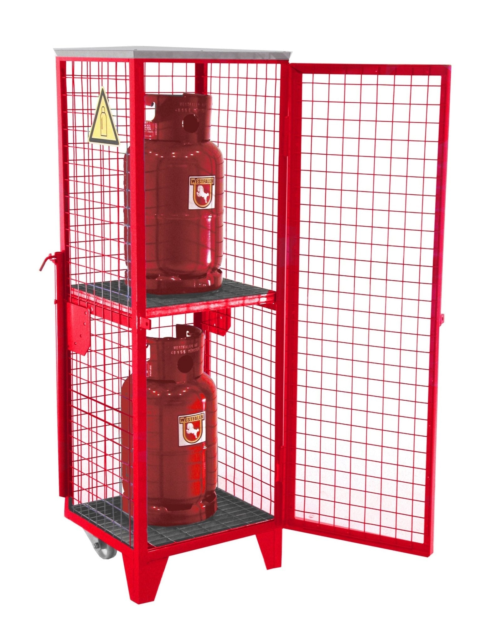 Gasflaschen - Depot GFD - R 2, lackiert, Feuerrot - Staplertechnik24 - 4495 - 01 - 0000 - 2