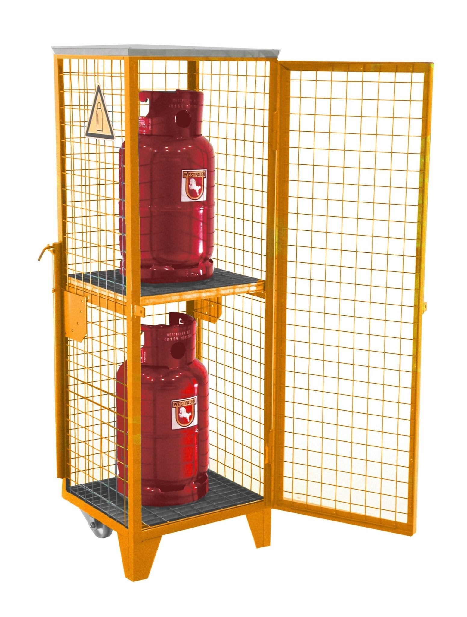 Gasflaschen - Depot GFD - R 2, lackiert, Gelborange - Staplertechnik24 - 4495 - 01 - 0000 - 1