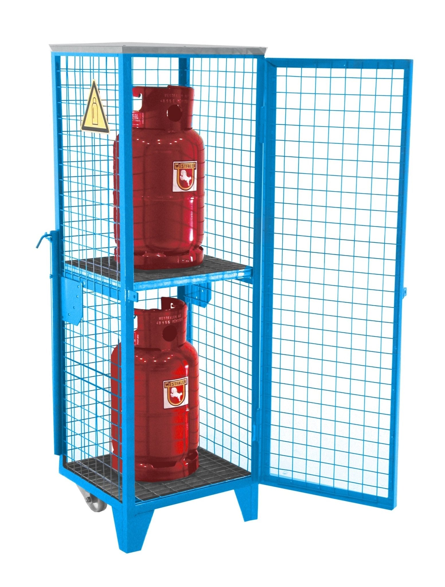 Gasflaschen - Depot GFD - R 2, lackiert, Lichtblau - Staplertechnik24 - 4495 - 01 - 0000 - 3