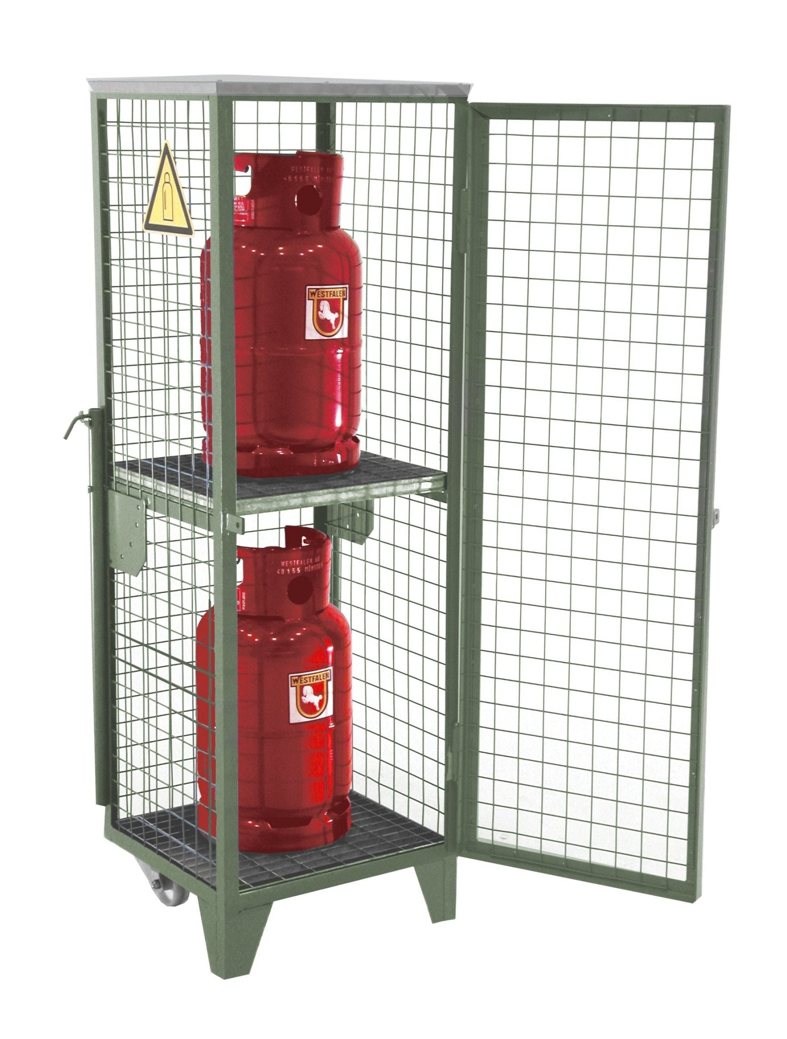 Gasflaschen - Depot GFD - R 2, lackiert, Mausgrau - Staplertechnik24 - 4495 - 01 - 0000 - 5