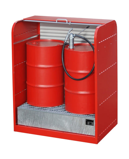 Gefahrstoff - Rollladenschrank RSG - 1, lackiert, Feuerrot - Staplertechnik24 - 4416 - 30 - 0000 - 2
