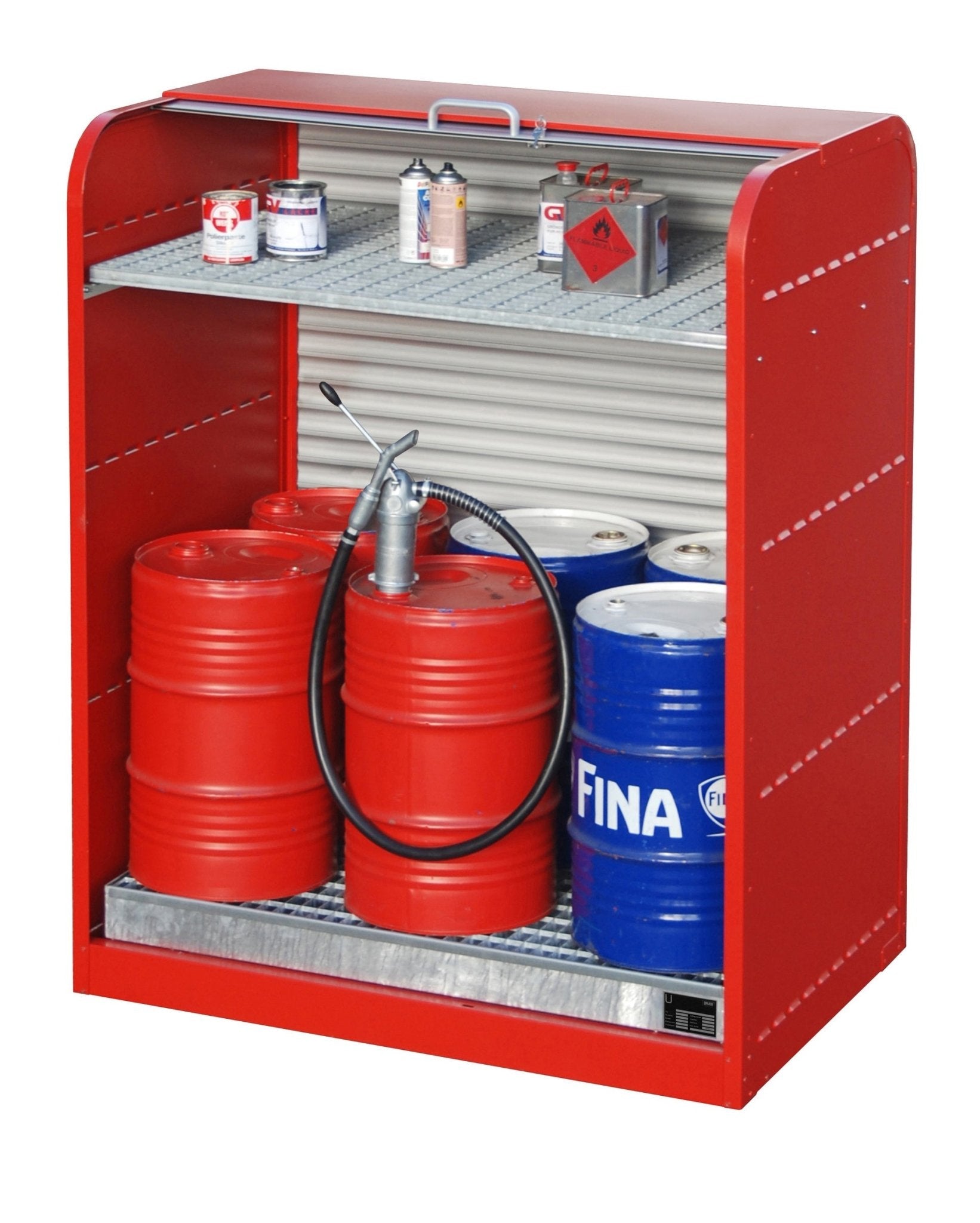 Gefahrstoff - Rollladenschrank RSG - 2, lackiert, Feuerrot - Staplertechnik24 - 4416 - 30 - 1000 - 2