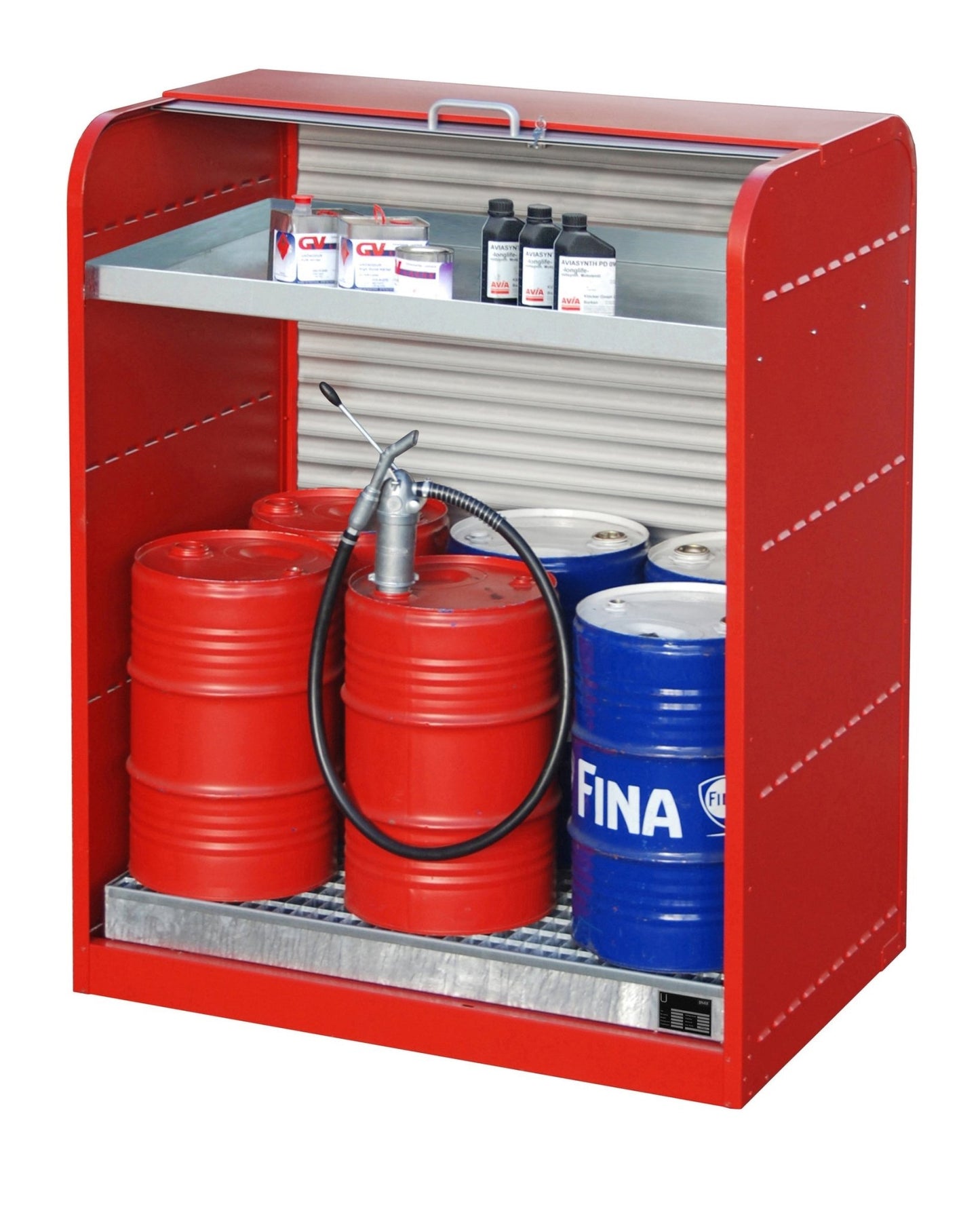 Gefahrstoff - Rollladenschrank RSG - 3, lackiert, Feuerrot - Staplertechnik24 - 4416 - 30 - 2000 - 2