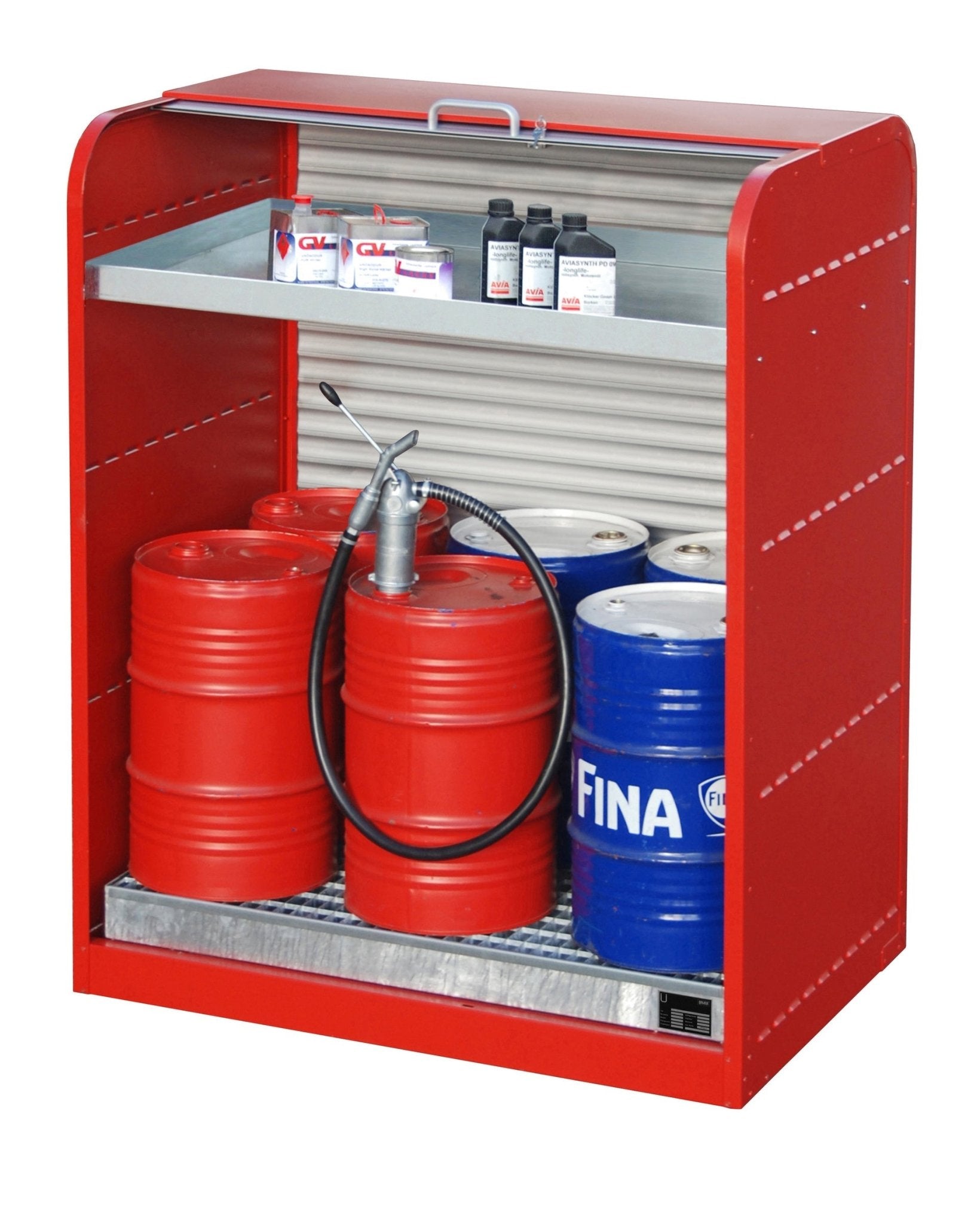 Gefahrstoff - Rollladenschrank RSG - 3, lackiert, Feuerrot - Staplertechnik24 - 4416 - 30 - 2000 - 2