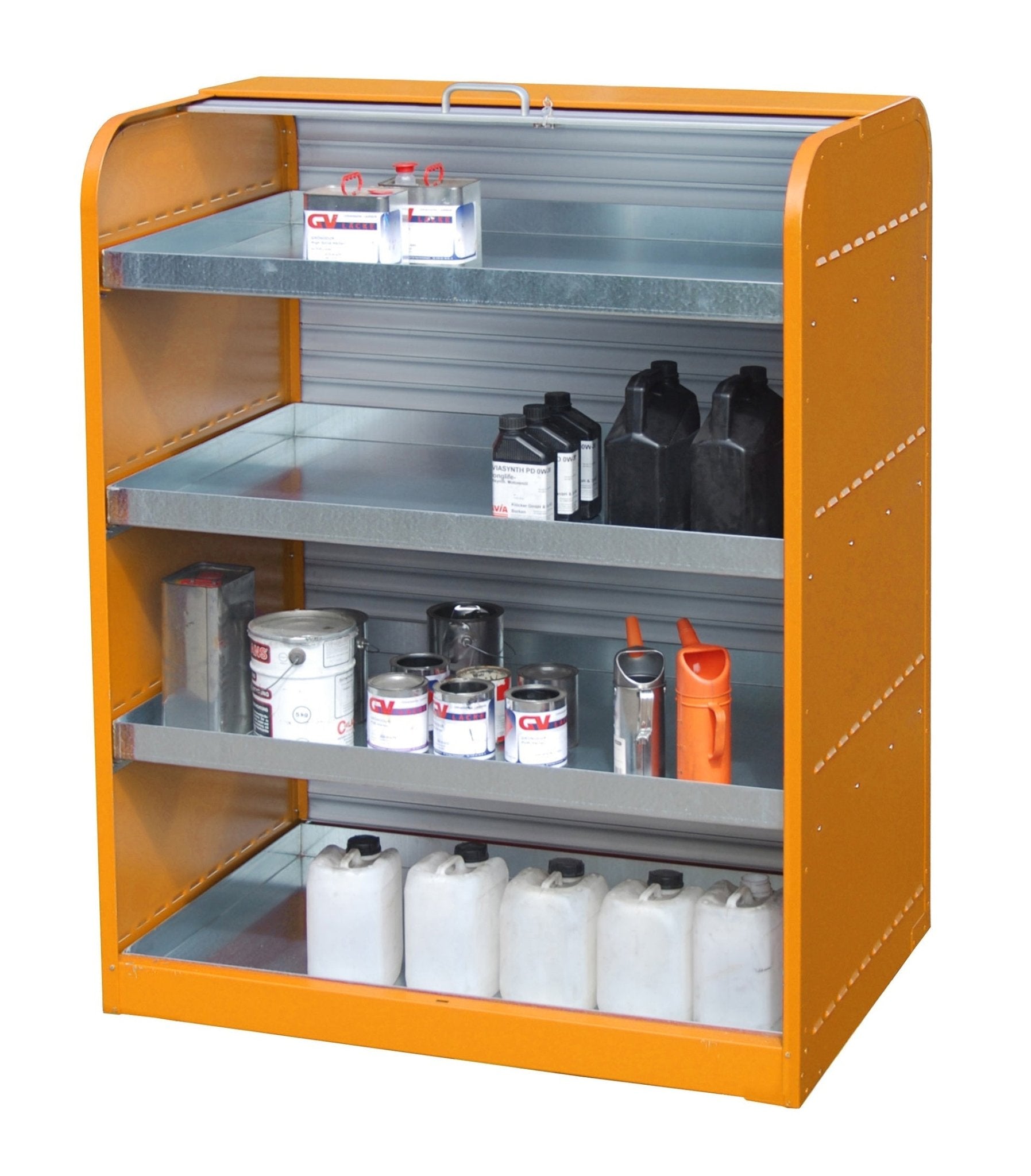 Gefahrstoff - Rollladenschrank RSG - 4, lackiert, Gelborange - Staplertechnik24 - 4416 - 30 - 3000 - 1