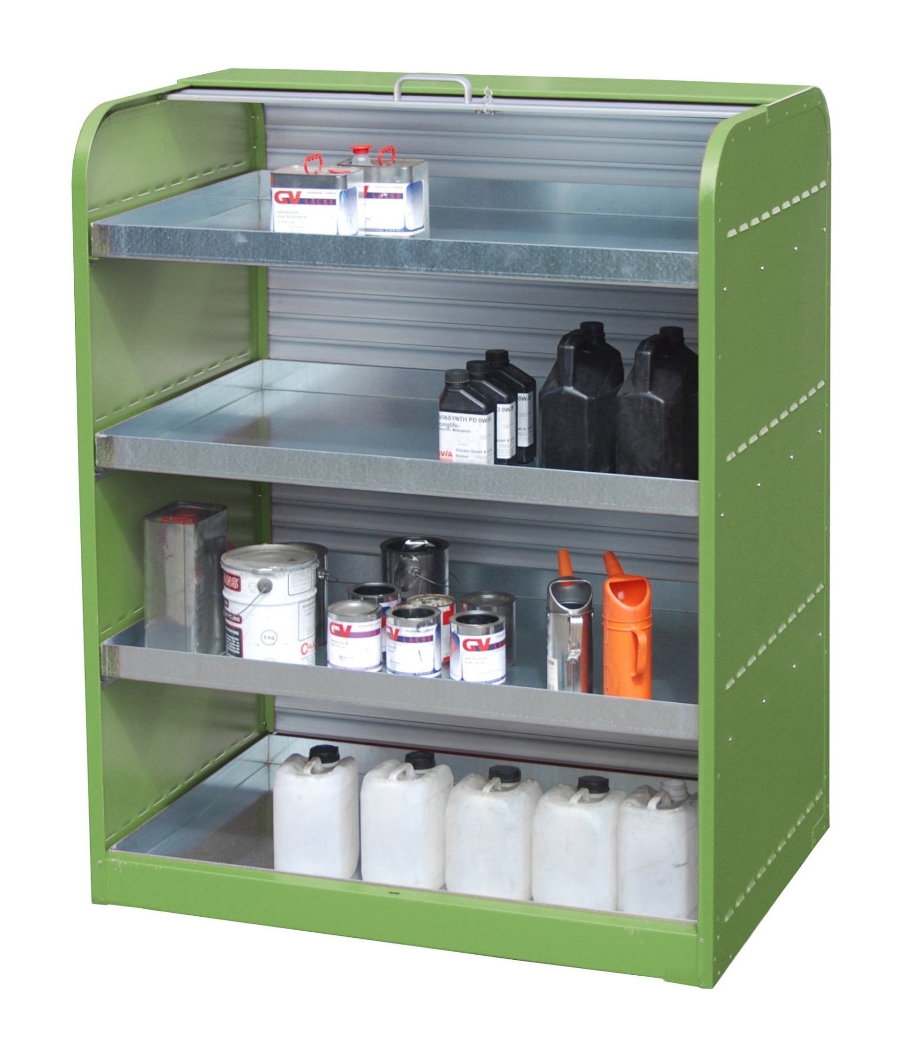 Gefahrstoff - Rollladenschrank RSG - 4, lackiert, Resedagrün - Staplertechnik24 - 4416 - 30 - 3000 - 4