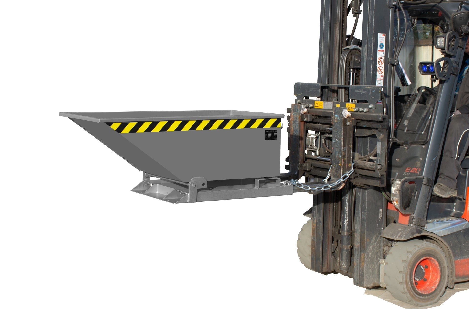 Kippmulde KN 250, lackiert, Mausgrau - Staplertechnik24 - 4541 - 06 - 0000 - 5