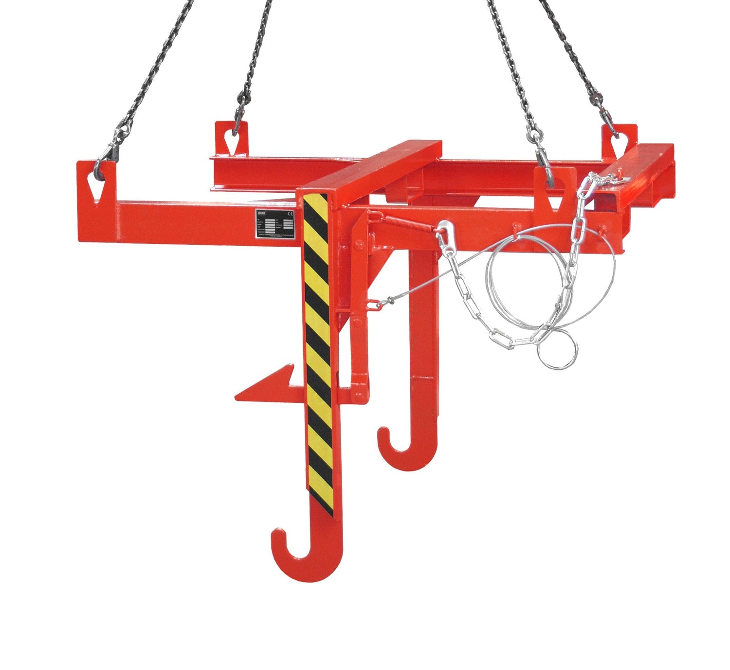 Kipptraverse für Baustoffbehälter BBT, lackiert, Feuerrot - Staplertechnik24 - 4511 - 08 - 0000 - 2