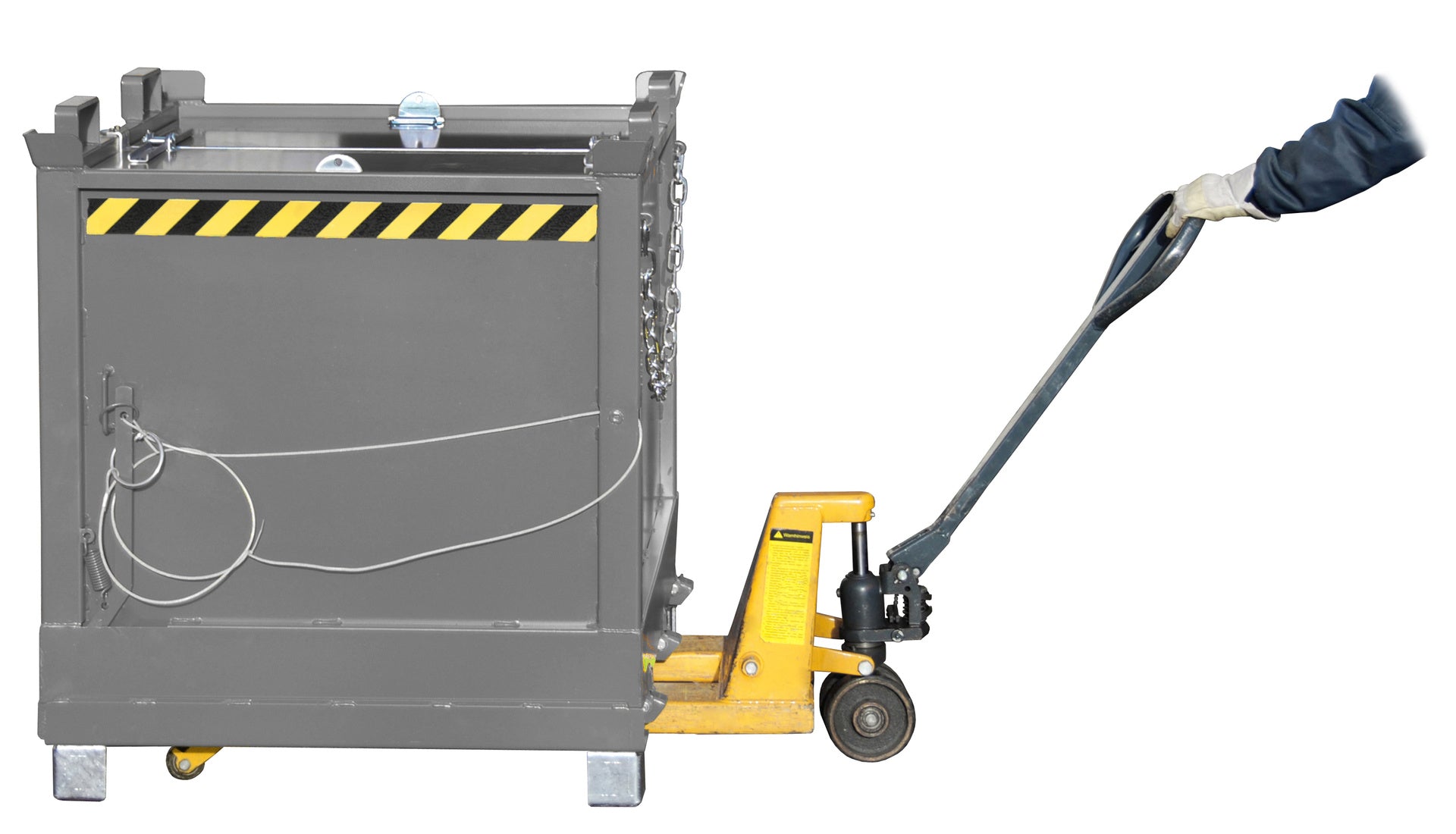 Klappbodenbehälter FB 1000, lackiert, Mausgrau - Staplertechnik24 - 4417 - 33 - 6000 - 5