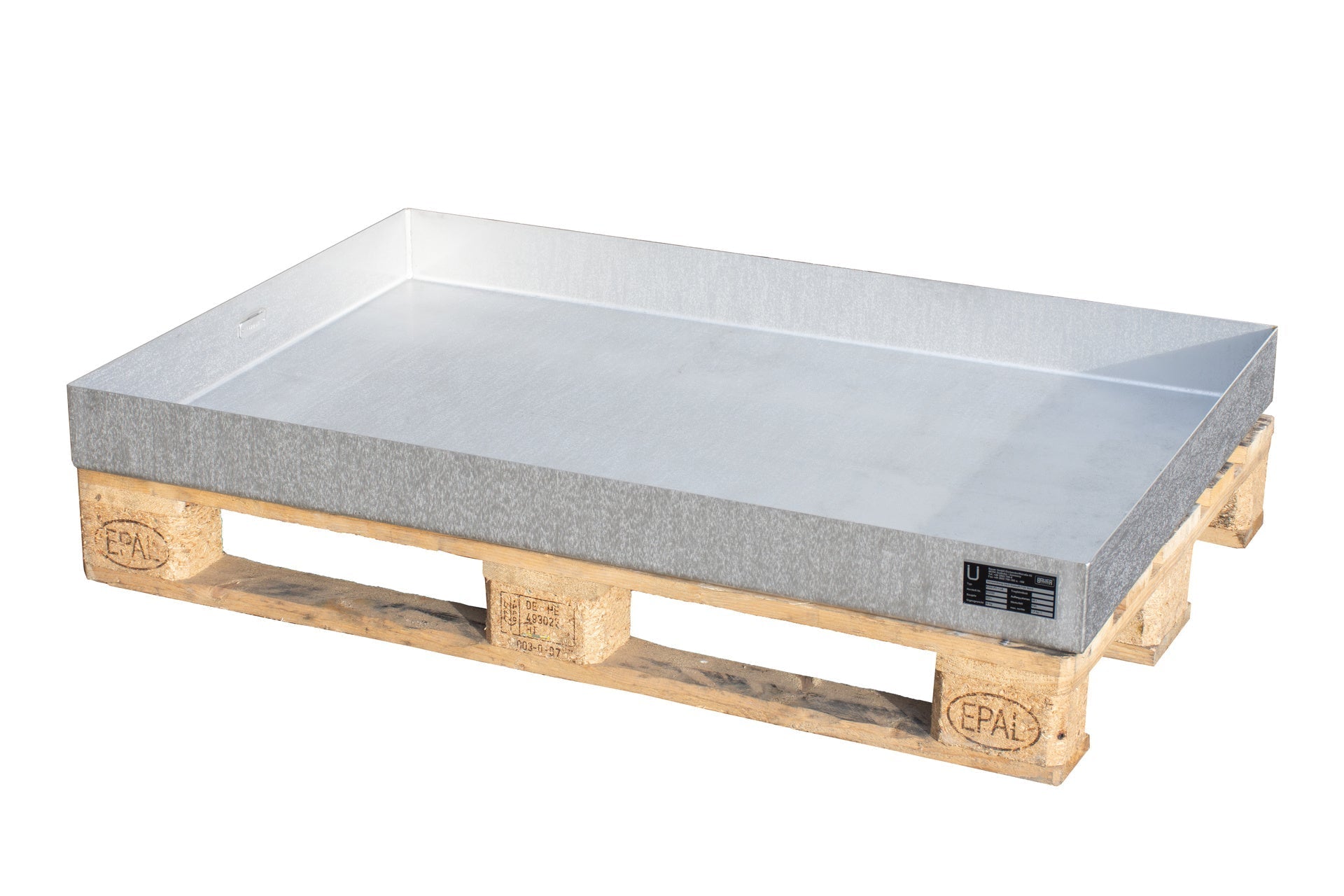 Kleingebindewanne für Paletten KGW - P 3 V4A, Edelstahl 1.4571 - Staplertechnik24 - 4473 - 76 - 0000 - 11