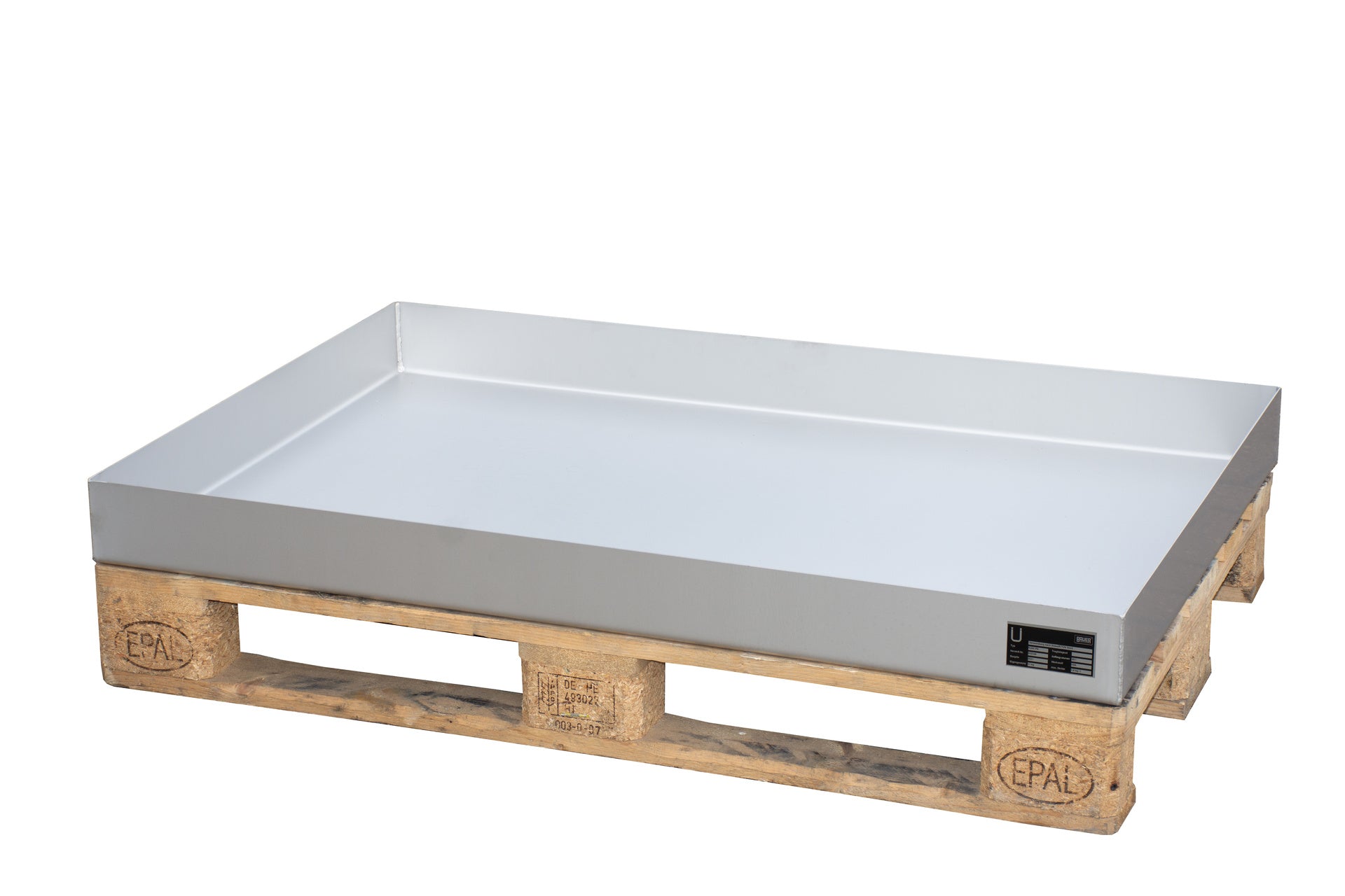 Kleingebindewanne für Paletten KGW - P 4 V4A, Edelstahl 1.4571 - Staplertechnik24 - 4473 - 77 - 0000 - 11