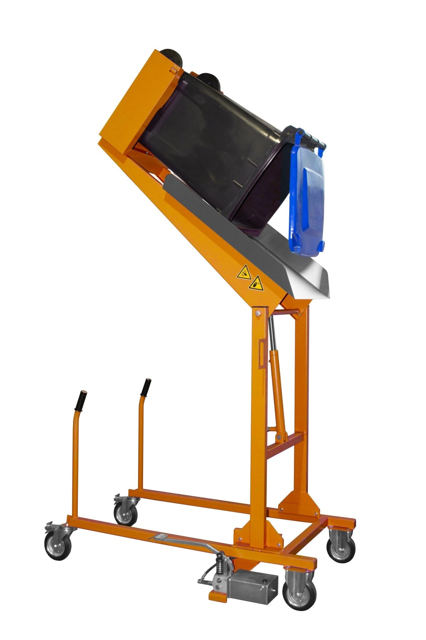 Mülltonnen - Kippstation MKS - F, lackiert, Gelborange - Staplertechnik24 - 4476 - 07 - 0000 - 1