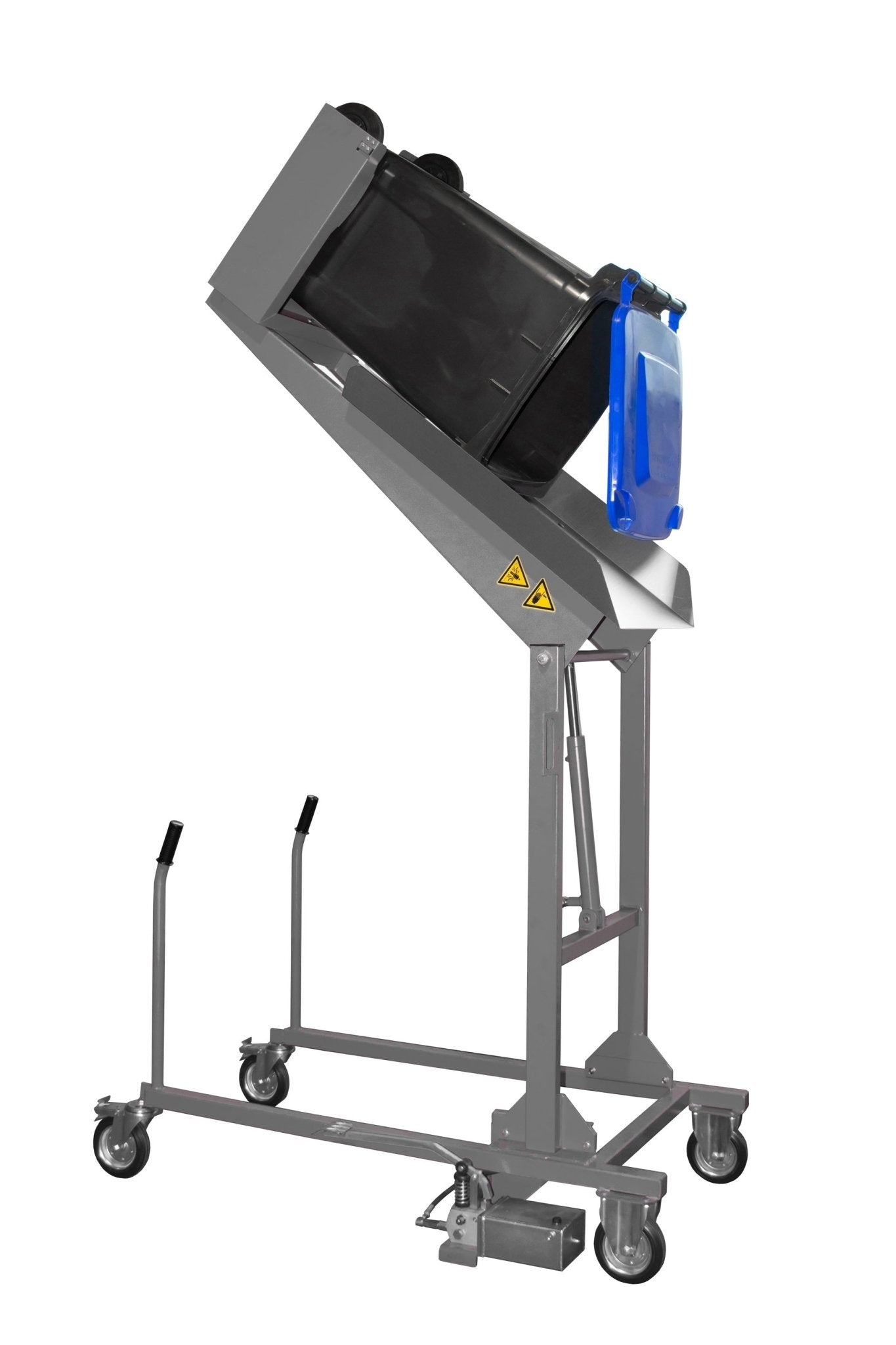 Mülltonnen - Kippstation MKS - F, lackiert, Mausgrau - Staplertechnik24 - 4476 - 07 - 0000 - 5