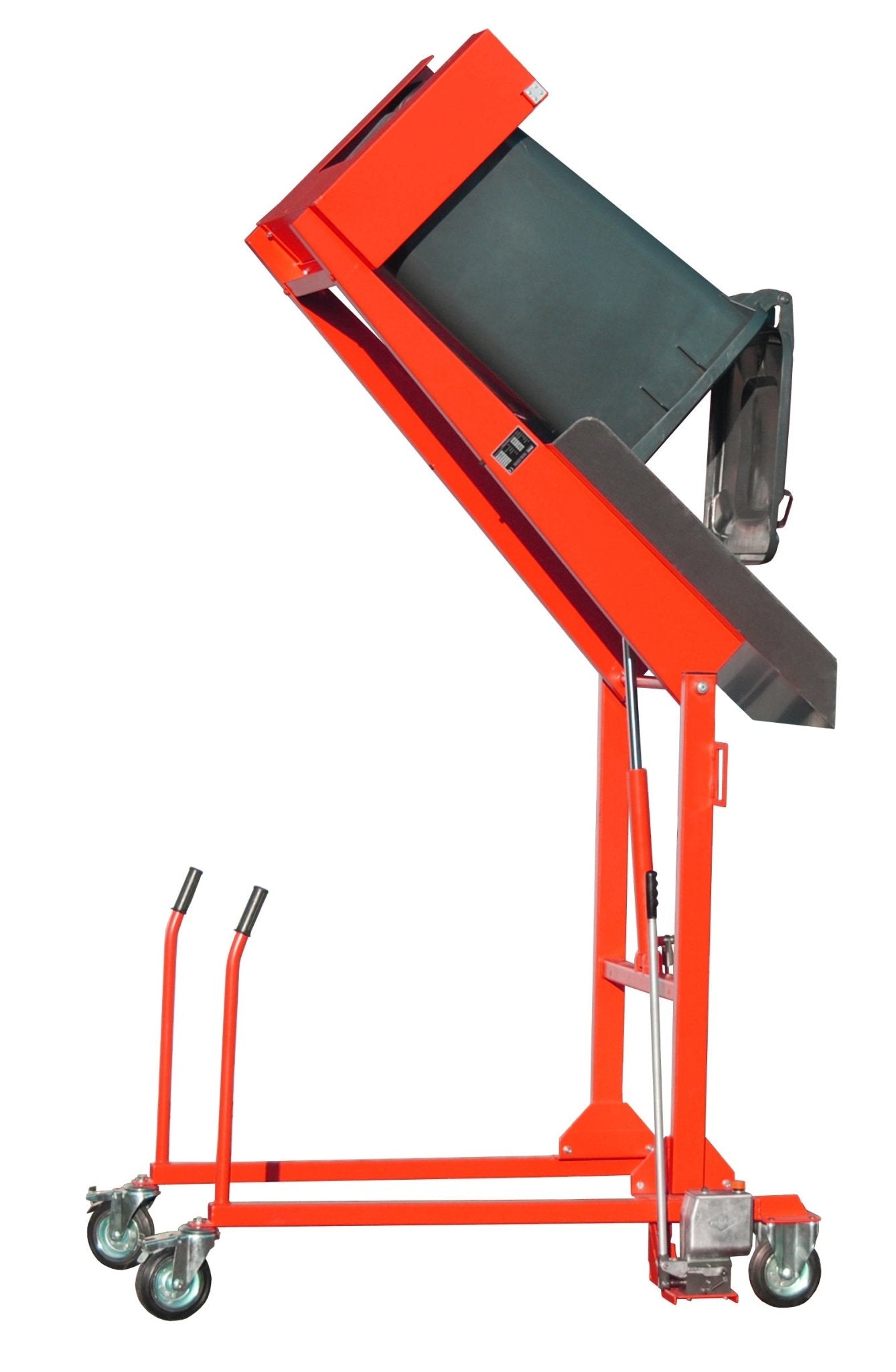 Mülltonnen - Kippstation MKS - H, lackiert, Feuerrot - Staplertechnik24 - 4476 - 08 - 0000 - 2