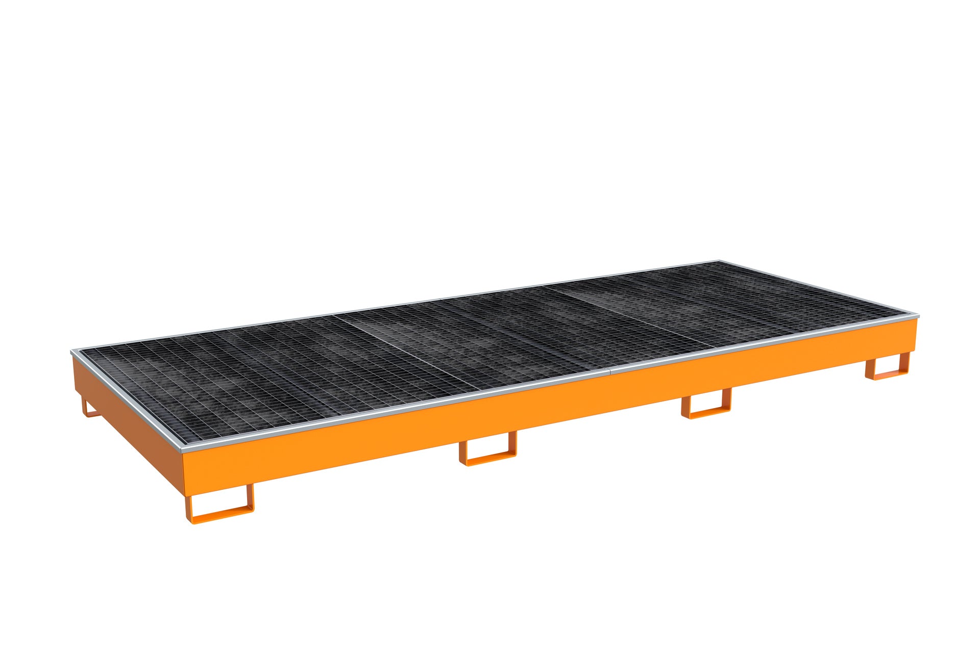 Regalwanne mit PE - Einsatz Regalwanne RW - GR 3300 - 2 PE, lackiert, Gelborange - Staplertechnik24 - 4518 - 77 - 0000 - 1