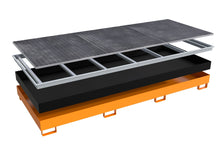Regalwanne mit PE - Einsatz Regalwanne RW - GR 3300 - 2 PE, lackiert, Gelborange - Staplertechnik24 - 4518 - 77 - 0000 - 1