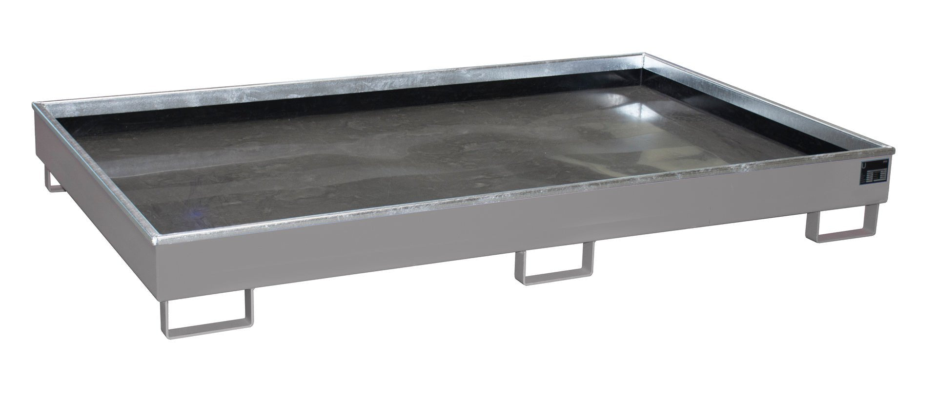 Regalwanne mit PE - Einsatz Regalwanne RW 2200 - 2 PE, lackiert, Mausgrau - Staplertechnik24 - 4518 - 61 - 0000 - 5