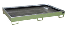 Regalwanne mit PE - Einsatz Regalwanne RW 2200 - 2 PE, lackiert, Resedagrün - Staplertechnik24 - 4518 - 61 - 0000 - 4