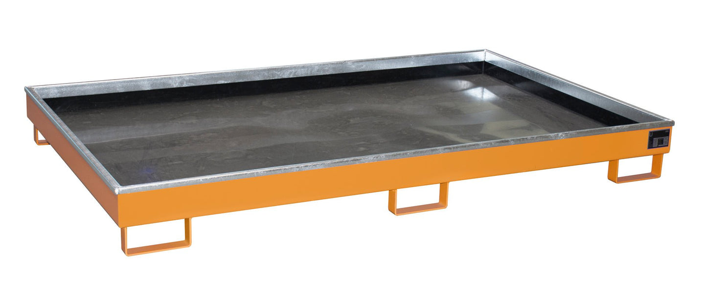 Regalwanne mit PE - Einsatz Regalwanne RW 2200 - 1 PE, lackiert, Gelborange - Staplertechnik24 - 4518 - 60 - 0000 - 1