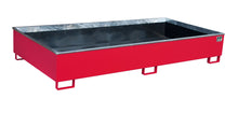 Regalwanne mit PE - Einsatz Regalwanne RW 2700 - 3 PE, lackiert, Feuerrot - Staplertechnik24 - 4518 - 55 - 0000 - 2