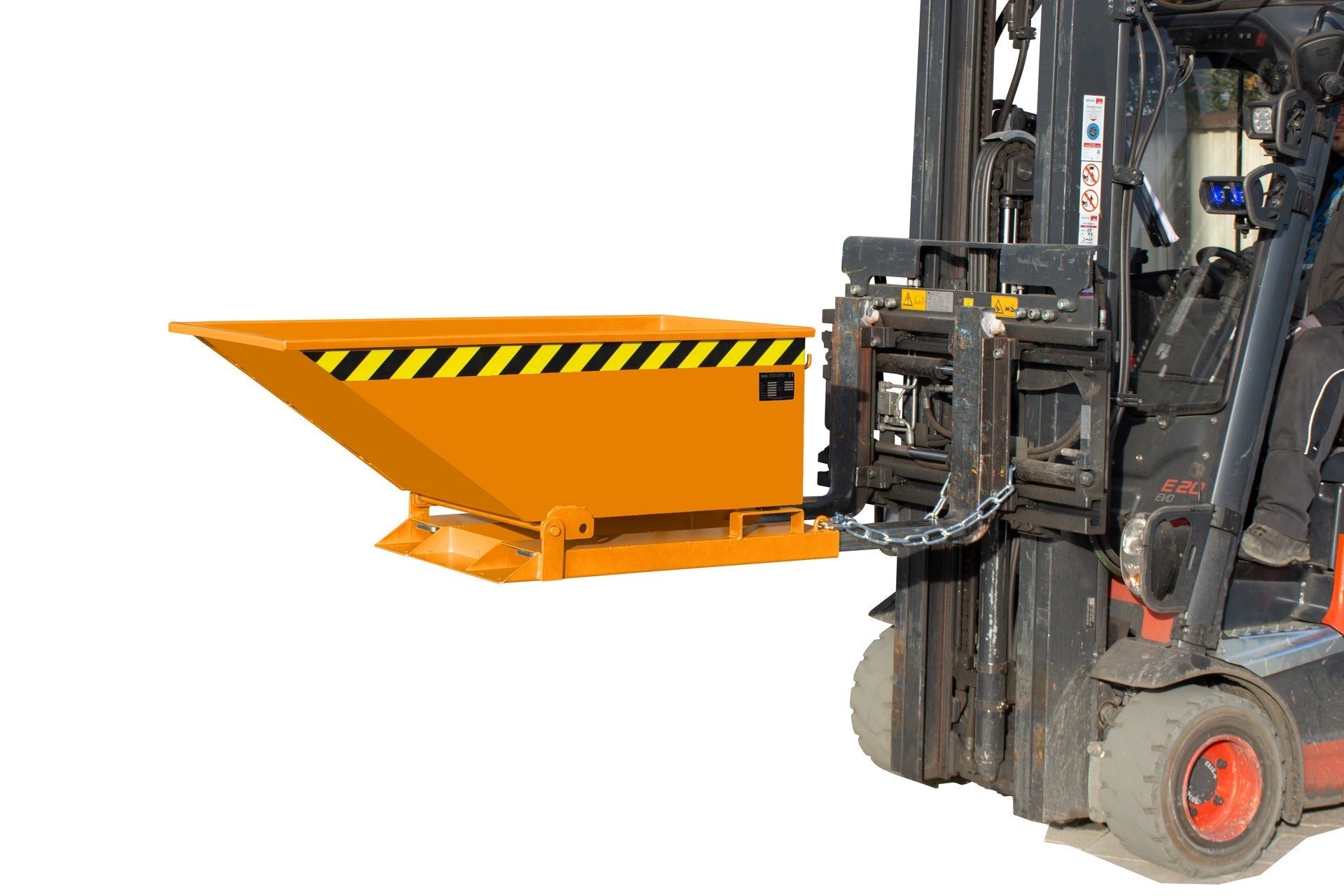 Späne - Kippmulde SKN 250, lackiert, Gelborange - Staplertechnik24 - 4541 - 13 - 0000 - 1