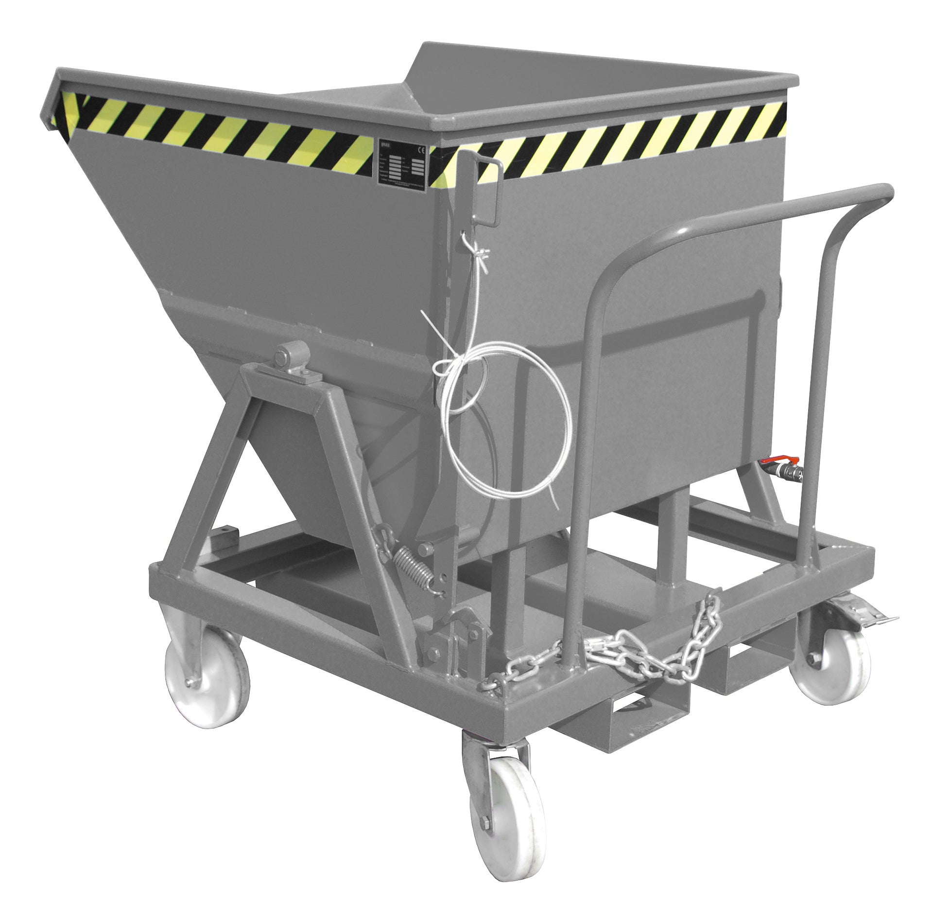Späne - Kippmulde SKS 400, lackiert, Mausgrau - Staplertechnik24 - 4541 - 18 - 0000 - 5