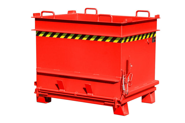 Baustoffcontainer BC 1000 (Steinklammer - Entriegelung), lackiert, Feuerrot - Staplertechnik24 - 4445 - 04 - 0000 - 2