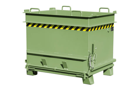 Baustoffcontainer BC 1000 (Steinklammer - Entriegelung), lackiert, Resedagrün - Staplertechnik24 - 4445 - 04 - 0000 - 4