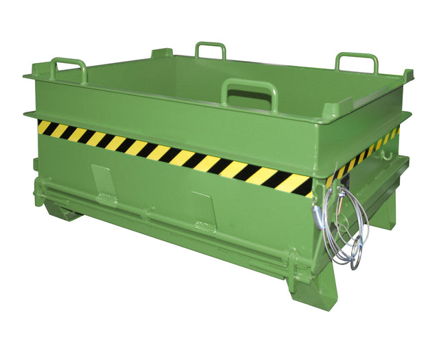 Baustoffcontainer BC 500 (Steinklammer - Entriegelung), lackiert, Resedagrün - Staplertechnik24 - 4445 - 06 - 0000 - 4