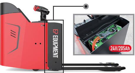 Elektrischer Niederhubwagen mit Fahrerstand KPL201 2000 kg - Staplertechnik24 - KPL201(H)