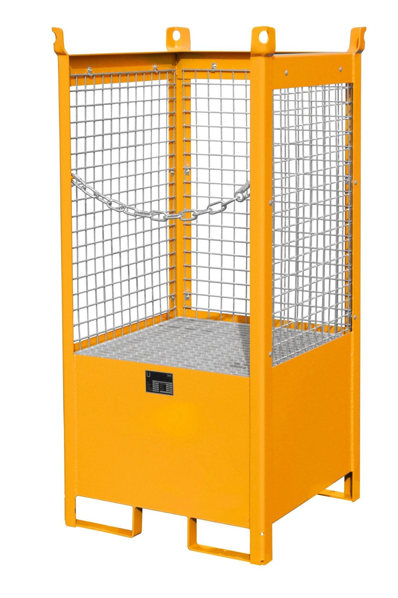 Fass - Stapelpalette FSP - 1 D, lackiert, Gelborange - Staplertechnik24 - 4442 - 06 - 0000 - 1