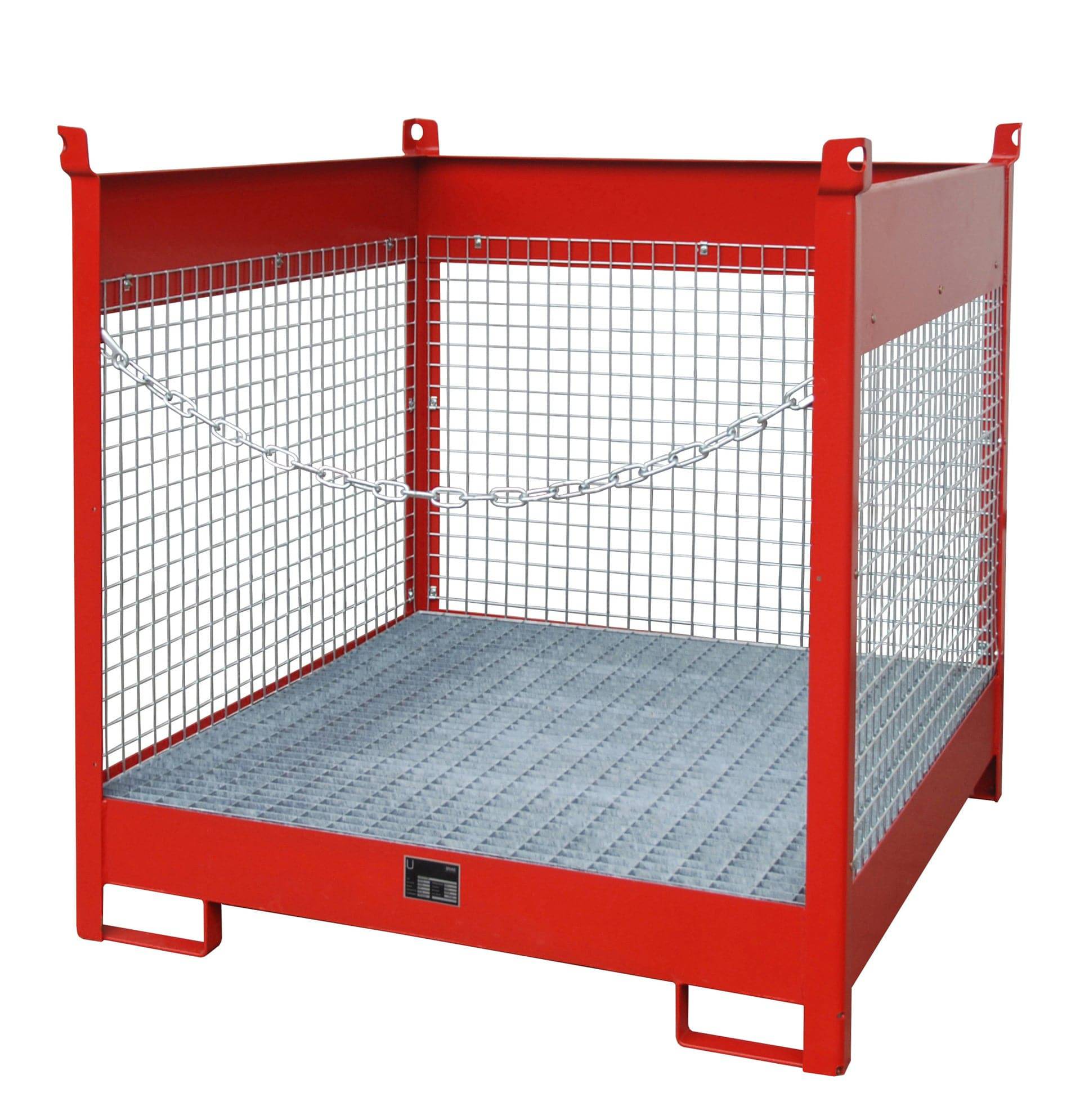 Fass - Stapelpalette FSP - 4 D, lackiert, Feuerrot - Staplertechnik24 - 4442 - 08 - 0000 - 2