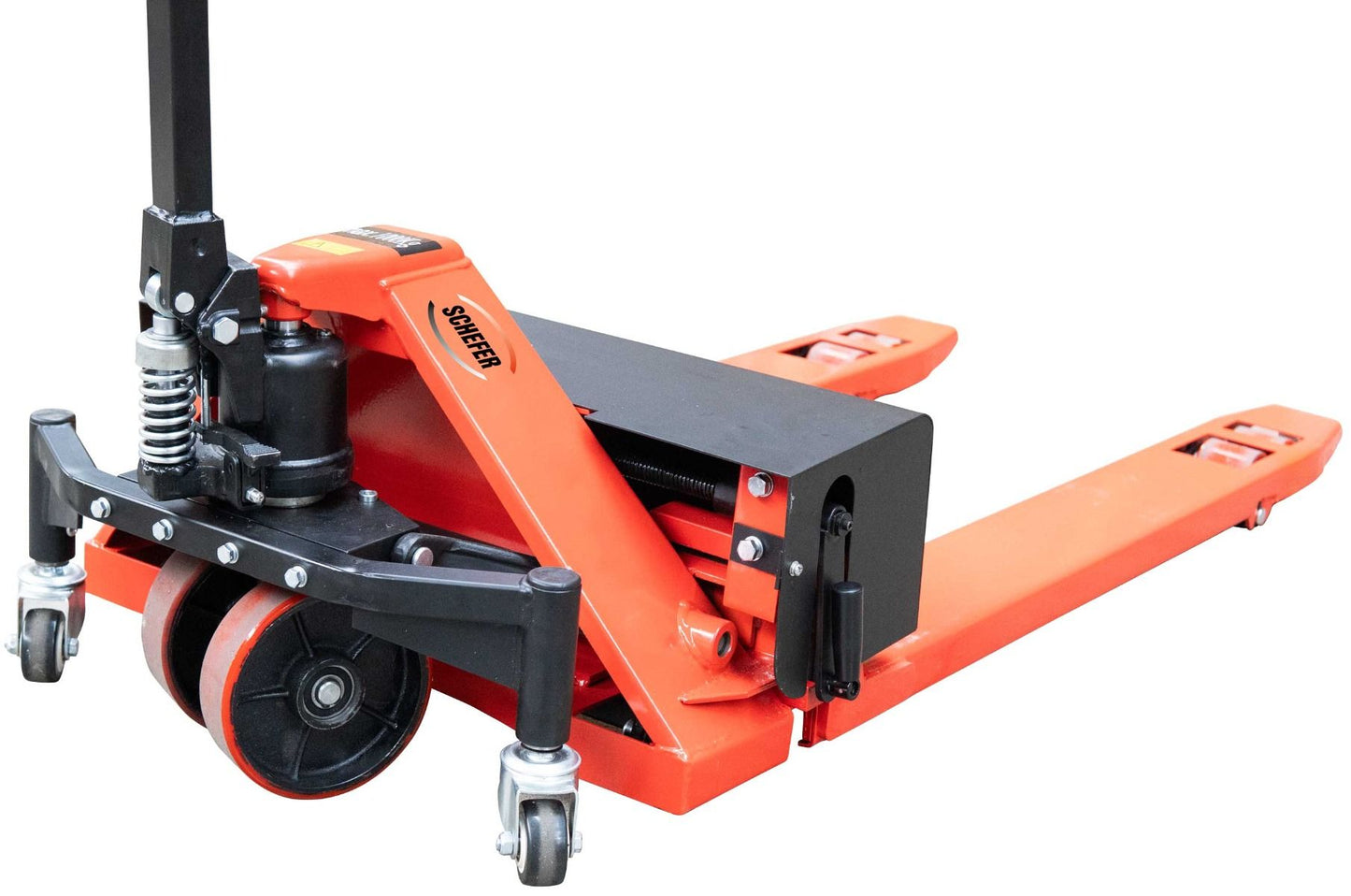 Schefer manueller Gabelhubwagen mit verstellbaren Gabeln - Staplertechnik24