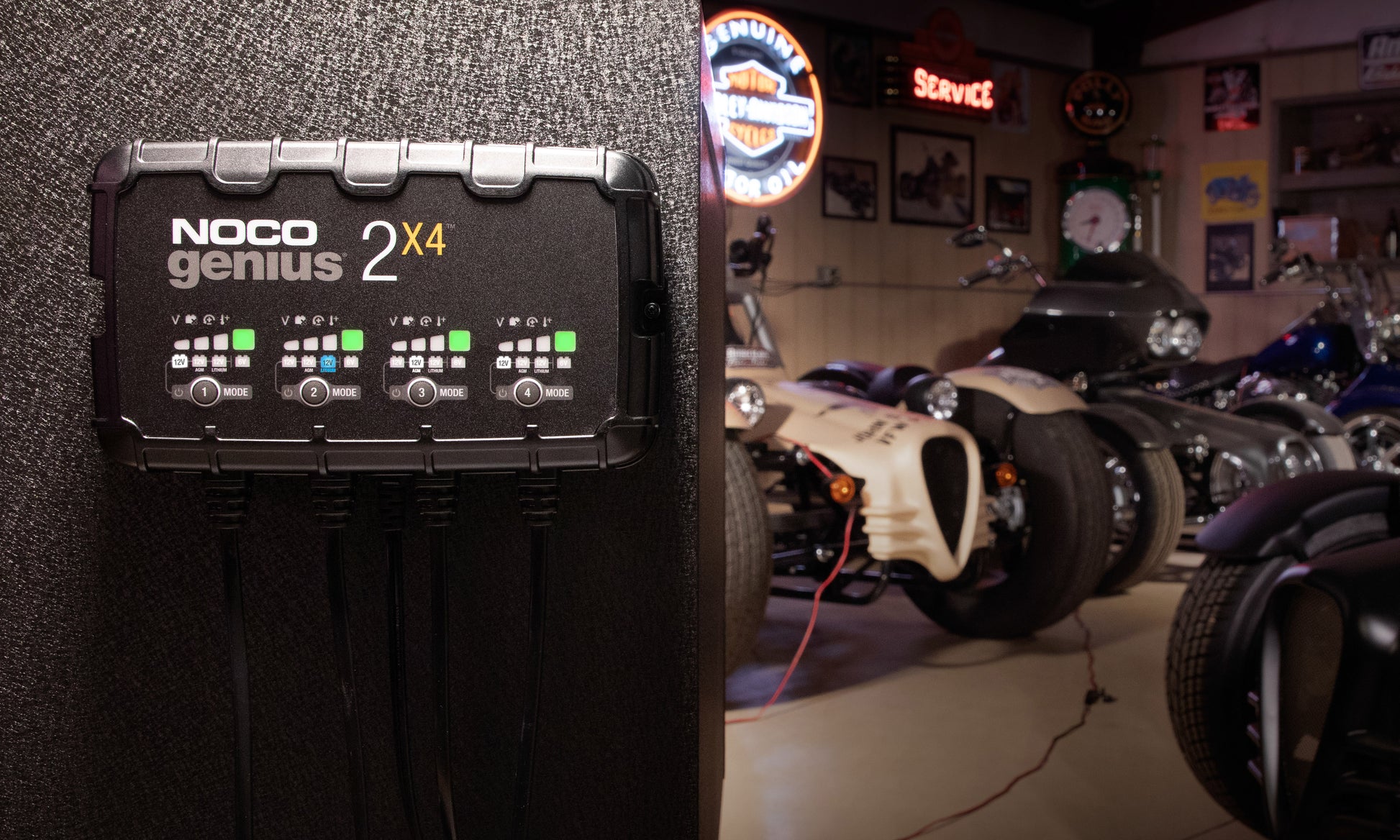 NOCO Batterieladegerät GENIUS 2X4 4-Bank 8-Ampere, 12 Volt - Staplertechnik24